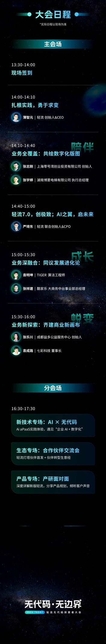 一年一度，2024年第五届轻流76Day无代码探索者大会即将开幕